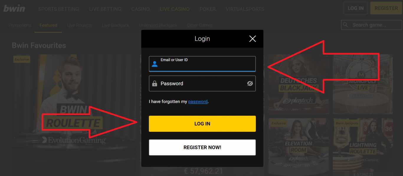 Detailed Bwin login mobile instructions on how to register on this platform